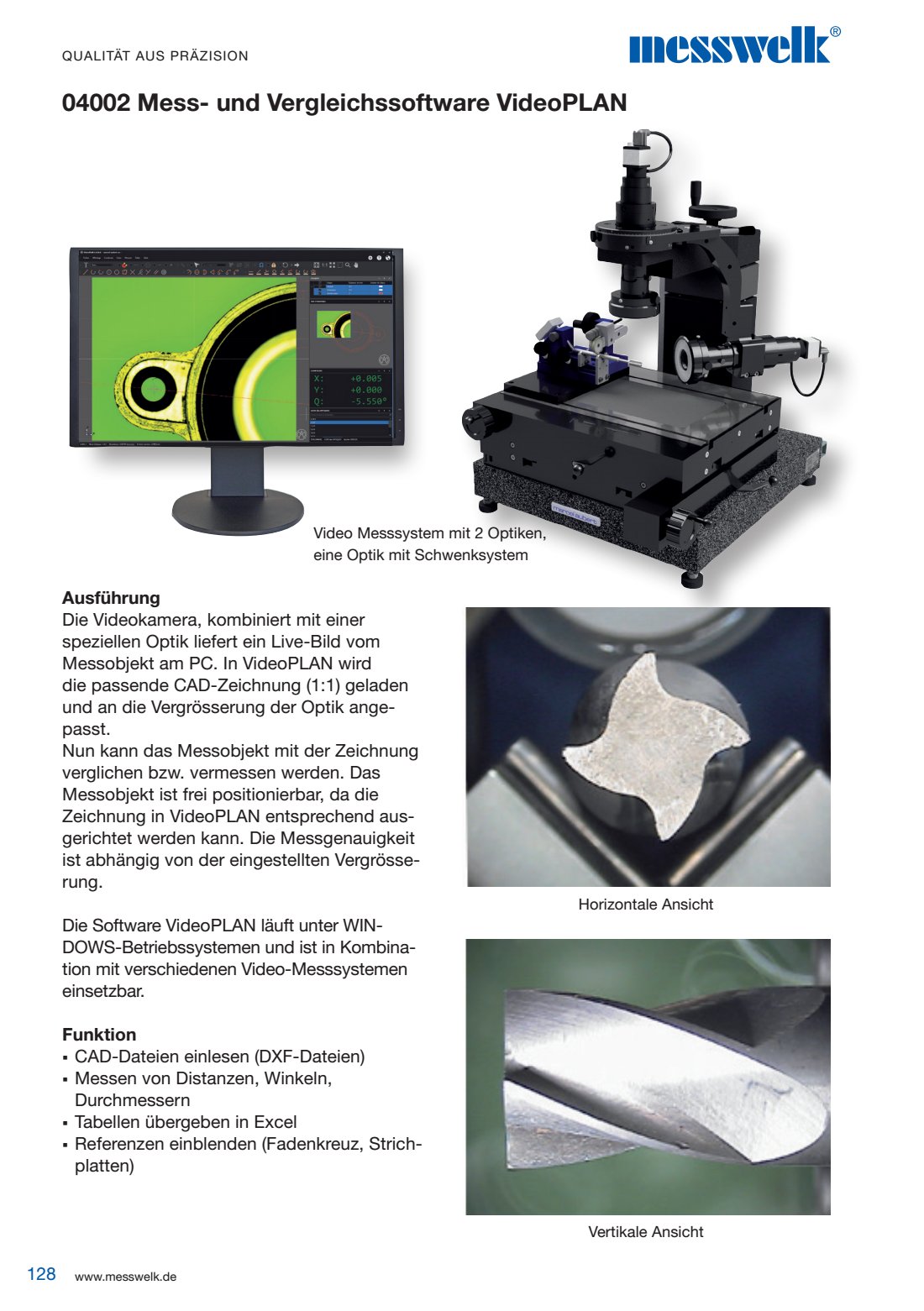 Mess- Vergleichssoftware VideoPLAN