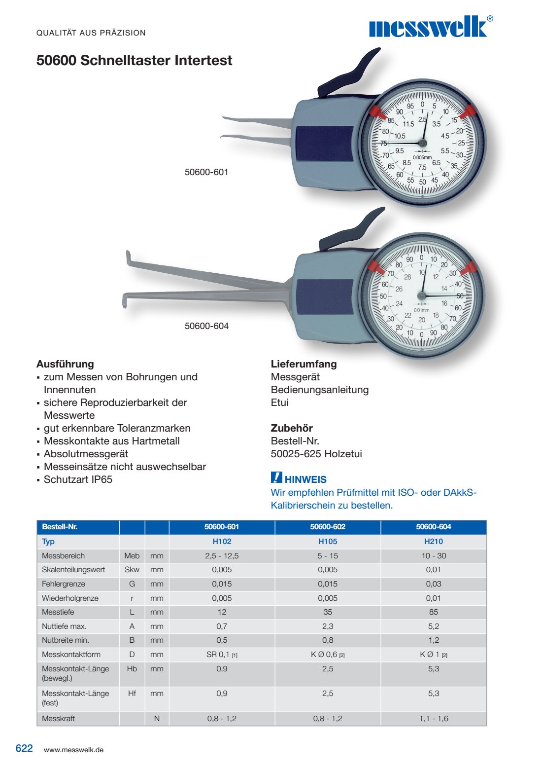 Schnelltaster Intertest Ausf&uuml;hrung